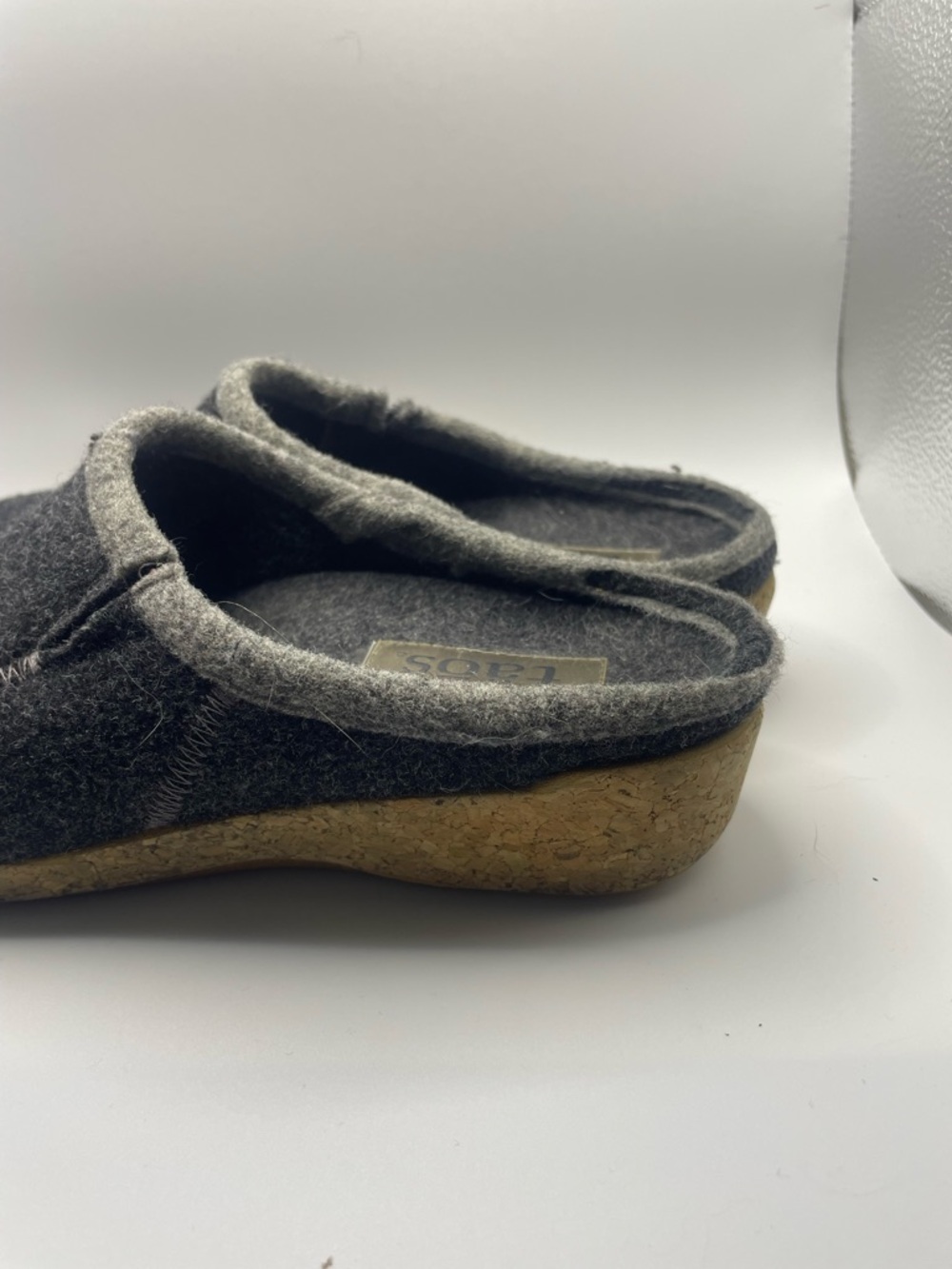 Taos Footwear Women's Charcoal Gray Wool Slip-On Clogs - Picture 5 of 6